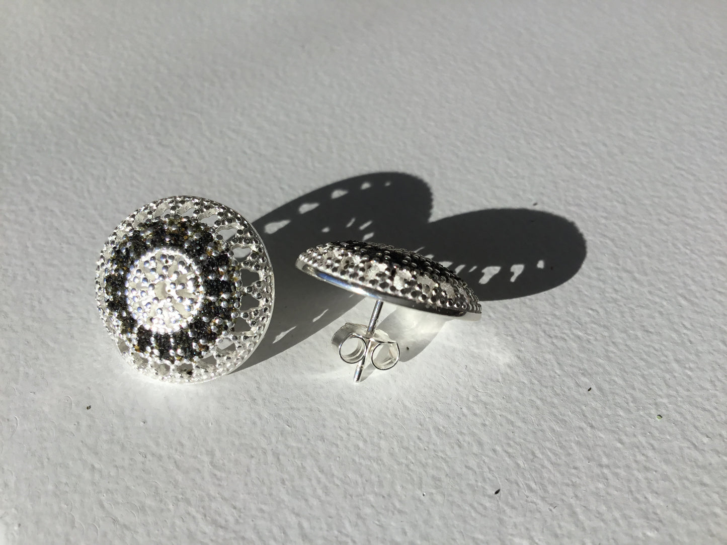 Connective Kina Earrings - sterling silver