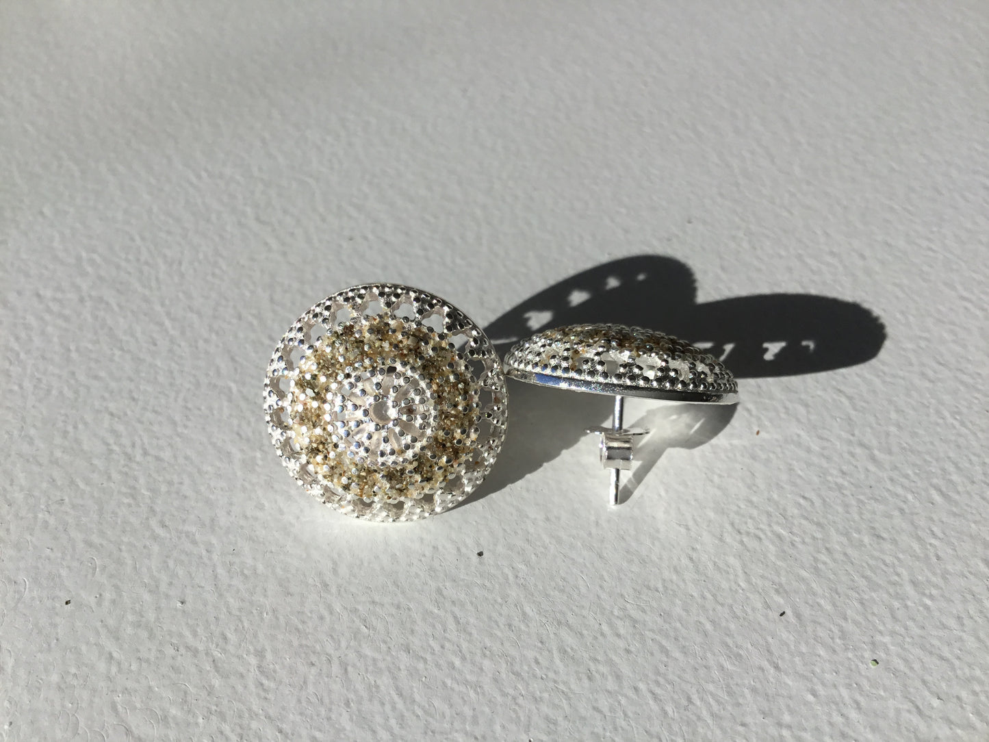 Connective Kina Earrings - sterling silver