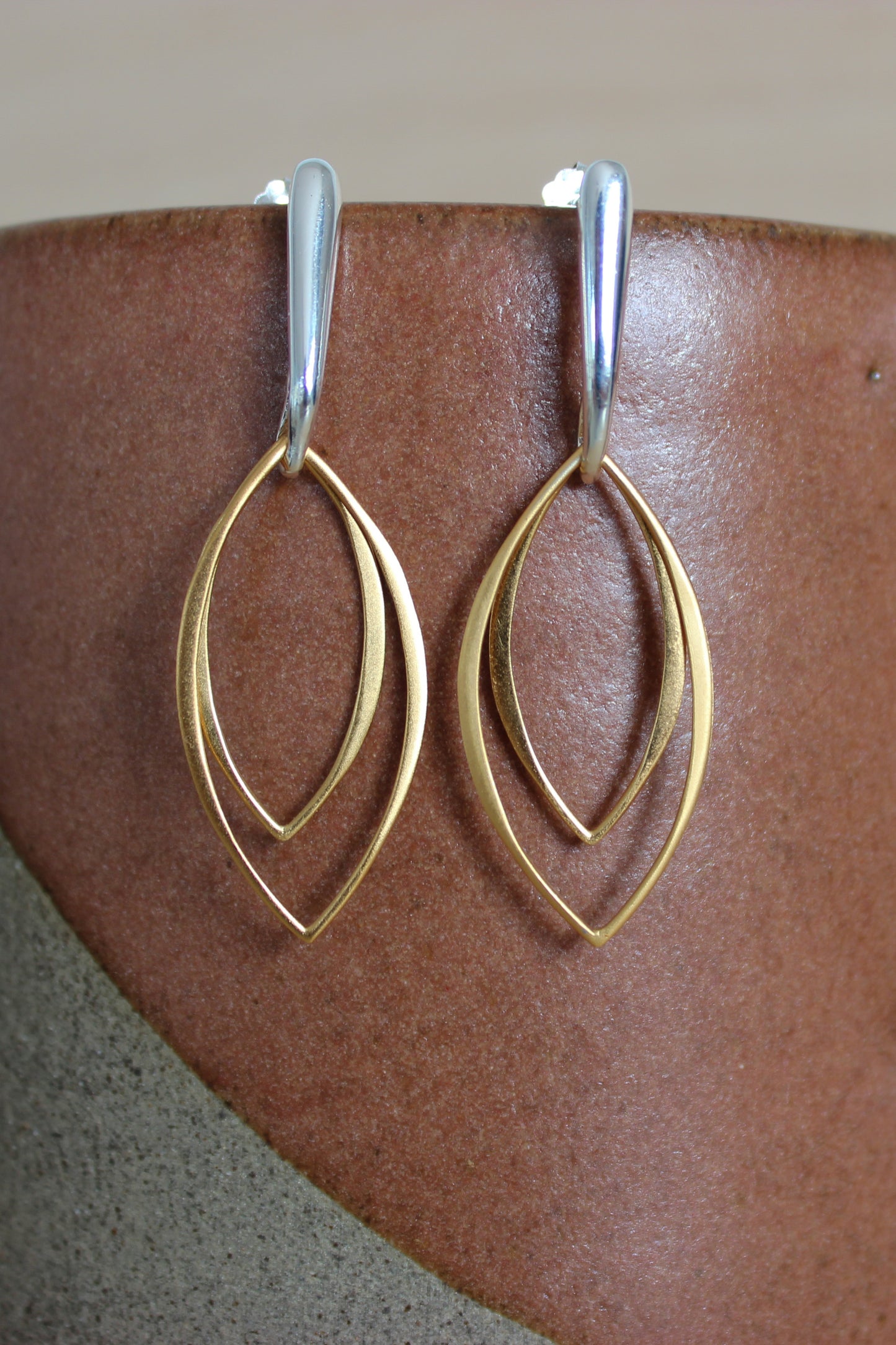 Double Journey - 24k gold plate and sterling silver
