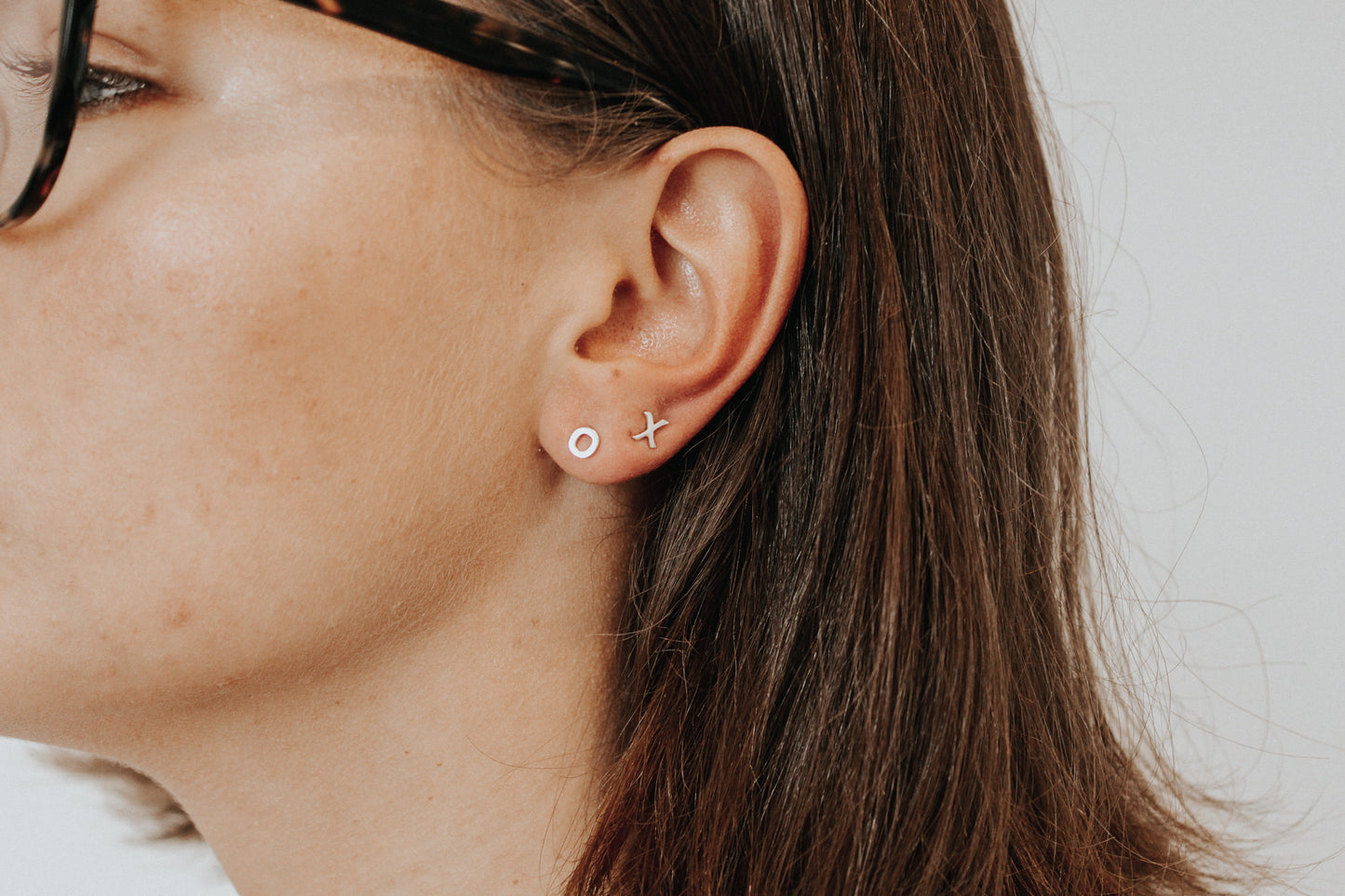 Communication By Touch Earrings - sterling silver