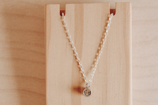 Connector Necklace - 24k gold plate and sterling silver