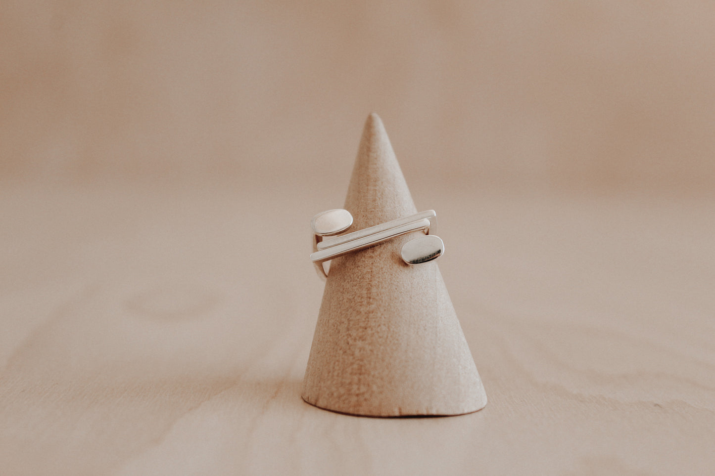 Dot Dash Ring - sterling silver