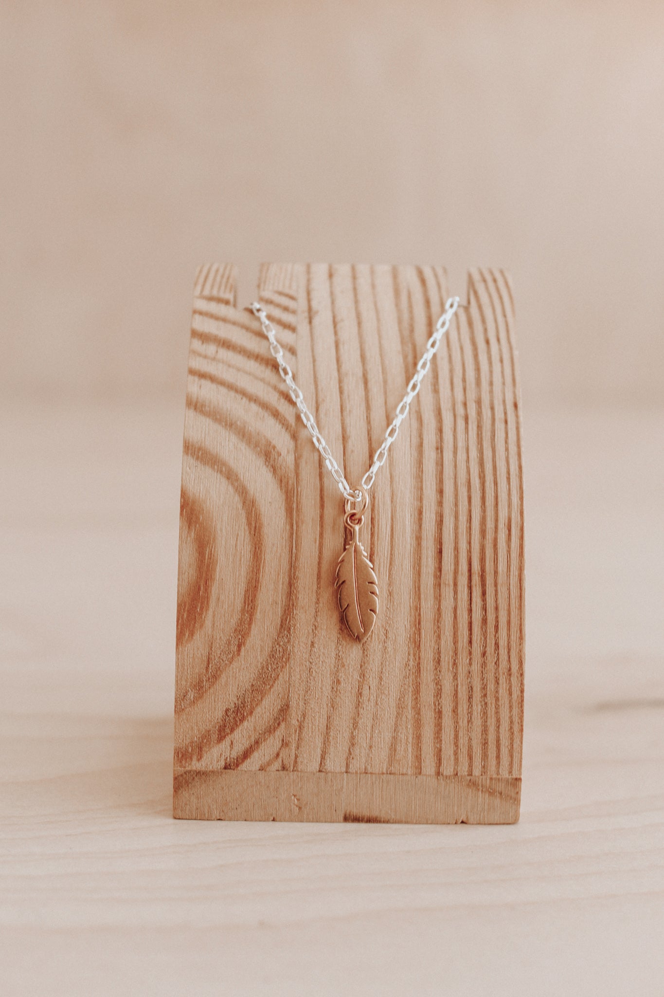 Fledgling Necklace - 24k gold plate and sterling silver