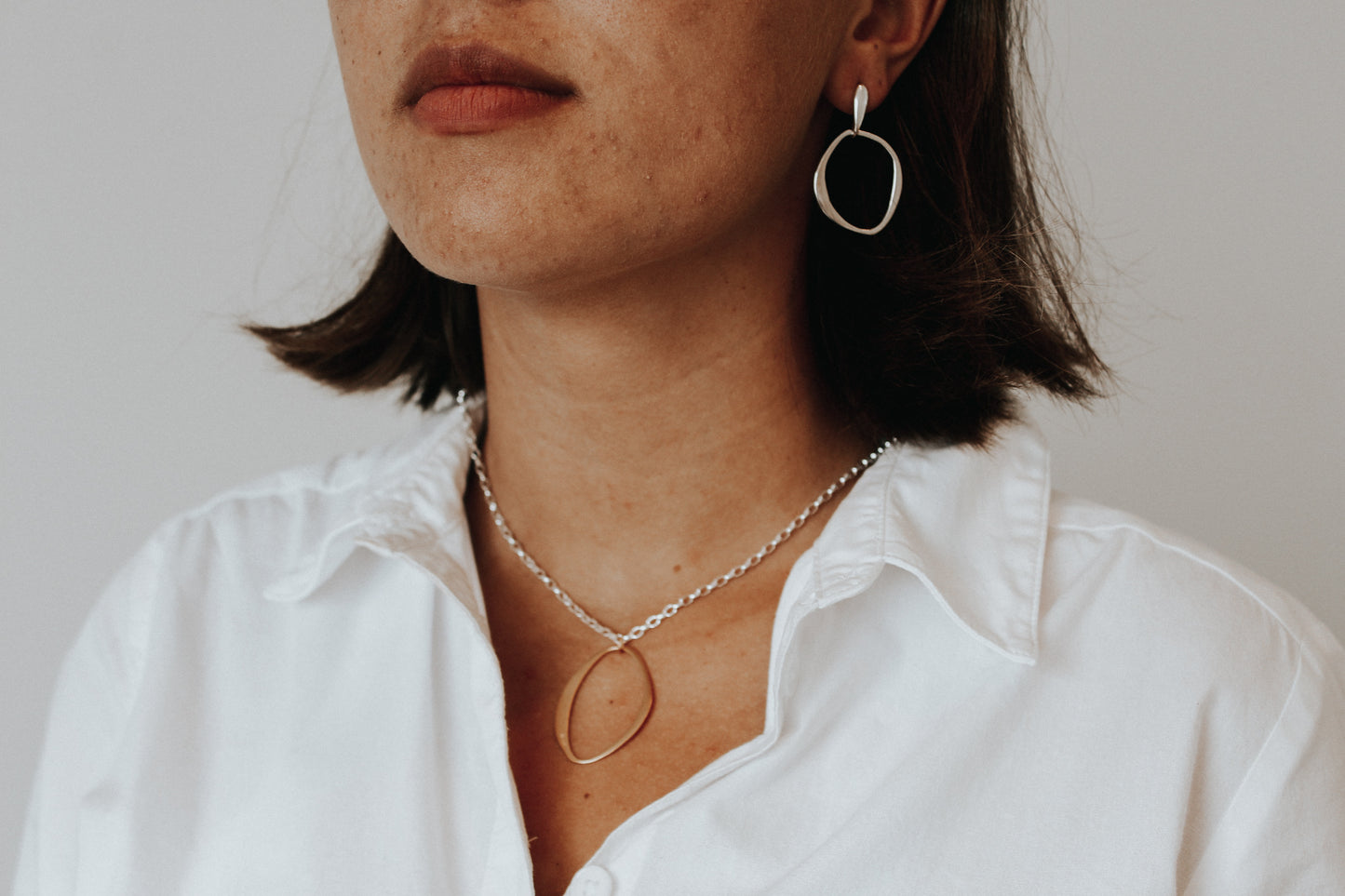 Hopua Necklace - 24k gold plate and sterling silver