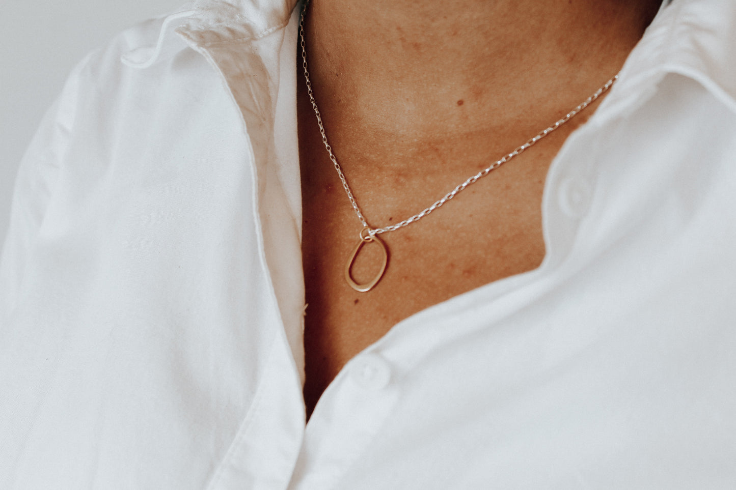 Hopua Necklace - 24k gold plate and sterling silver