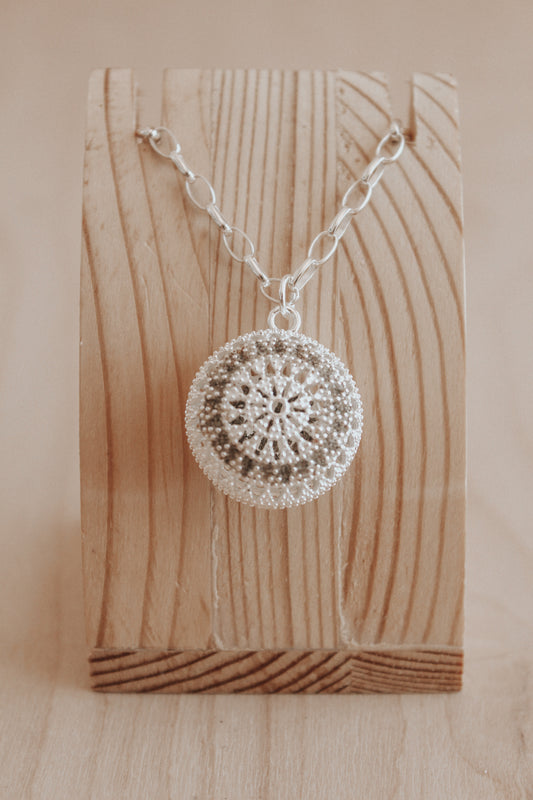 Connective Kina Necklace - sterling silver