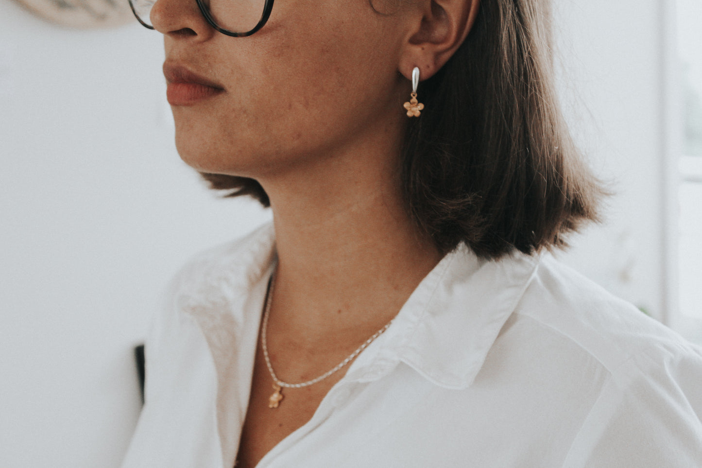 Manuka Honey Earrings -  24k gold plate and sterling silver.