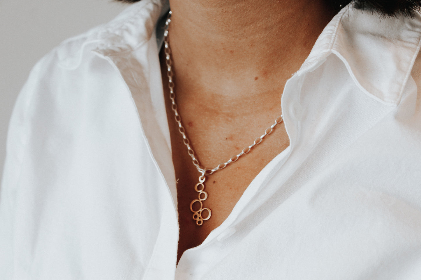 Matariki Necklace - 24k gold plate and sterling silver