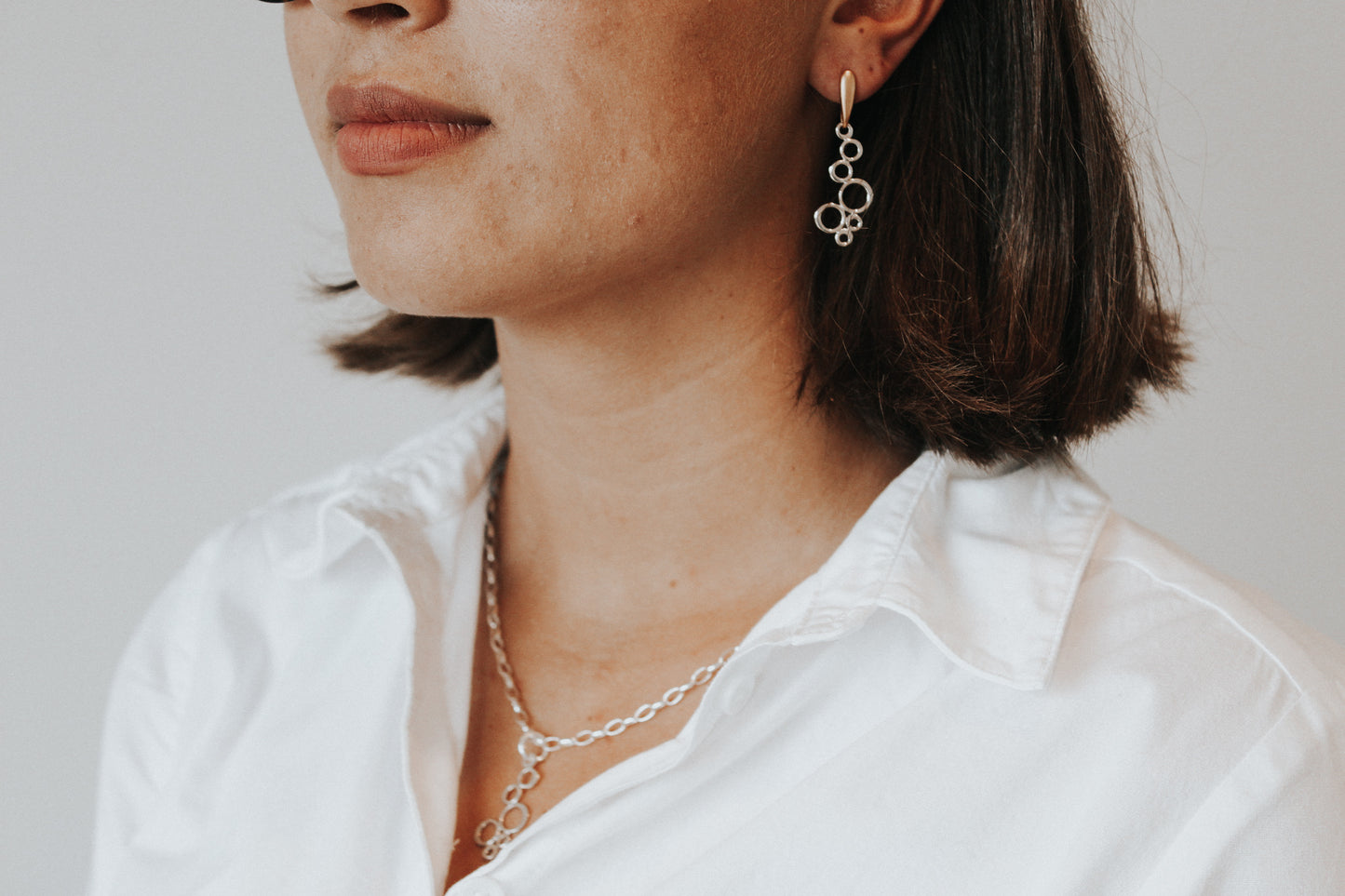 Matariki Earrings - 24k gold plate and sterling silver
