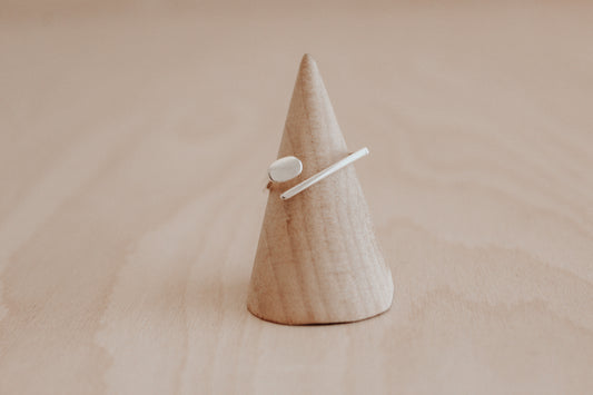 Dot Dash Ring - sterling silver