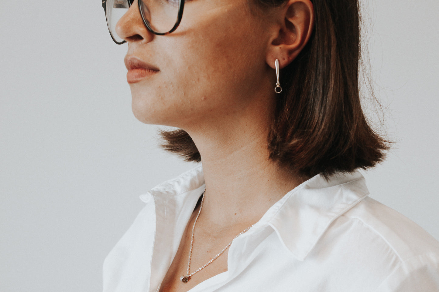 Connector Necklace - 24k gold plate and sterling silver