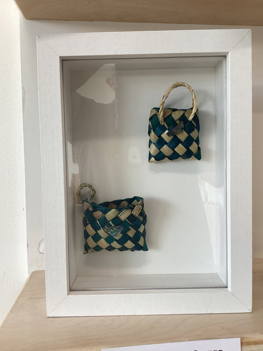 Framed Harakeke Taonga
