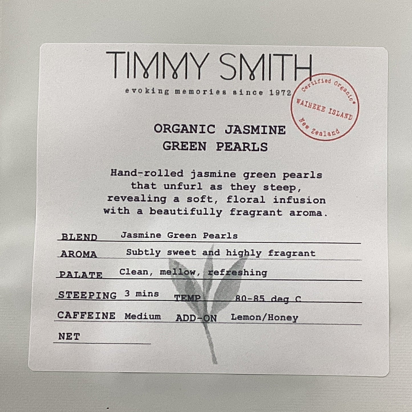 Organic Jasmine Green Pearls