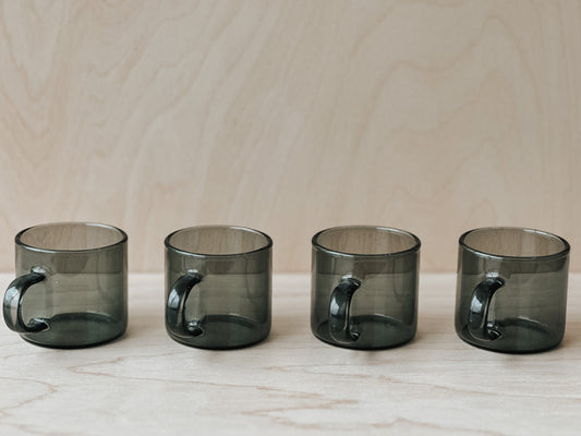 Black Glass Cups