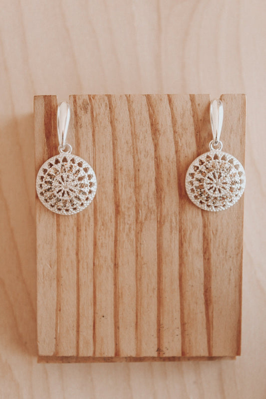 Connective Kina Earrings - sterling silver