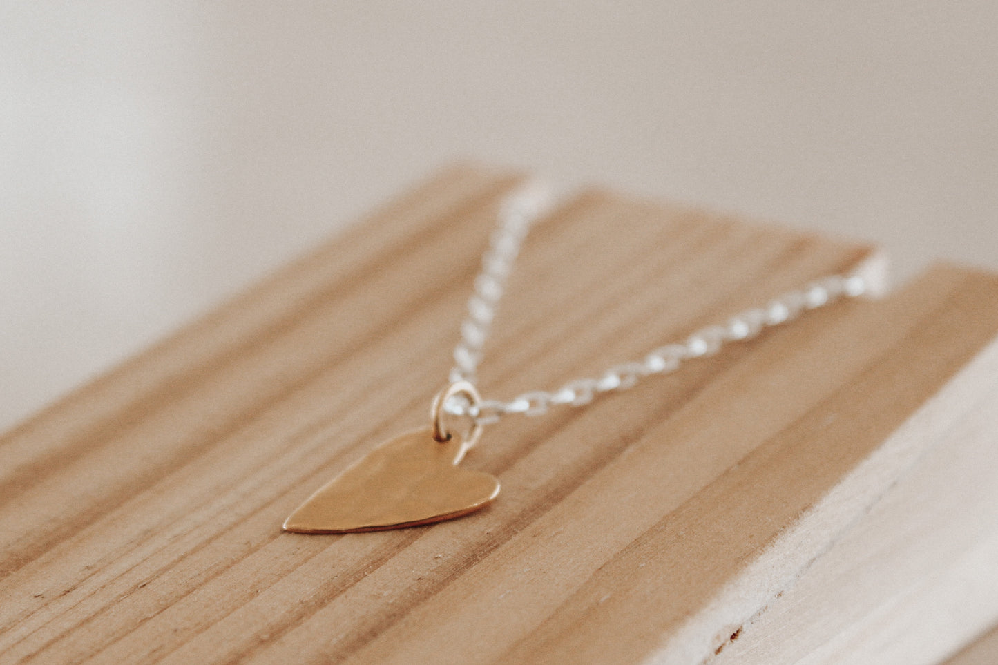 Imperfections of the Heart Necklace - Limited Edition - 24k gold plate and sterling silver