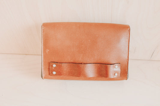 Leather Clutch with Button