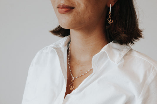 Matariki Earrings -  24k gold plate and sterling silver