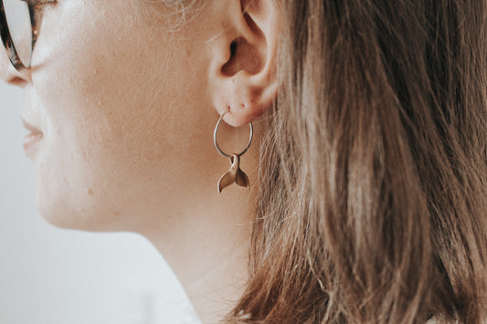 Once Were Warriors Earrings - 24k gold plate and sterling silver